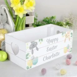 Personalised Easter Egg Hunt Small Wooden Crate -Chic Household Items 30900016 alt02
