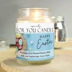 Personalised Large Happy Easter Candle