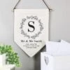 Personalised Floral Leaf Hanging Banner -Chic Household Items 30908351