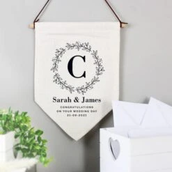 Personalised Floral Leaf Hanging Banner -Chic Household Items 30908351 alt02