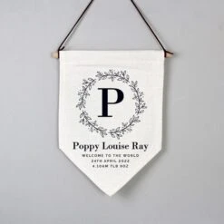 Personalised Floral Leaf Hanging Banner -Chic Household Items 30908351 alt04
