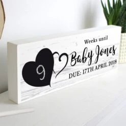 Personalised Rustic Chalk Countdown Wooden Block Sign -Chic Household Items 30908352 alt02