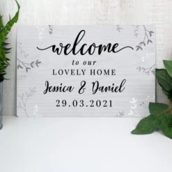 Personalised Wedding Welcome Metal Sign -Chic Household Items 30908358 alt02