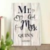 Personalised Mr And Mrs Metal Sign