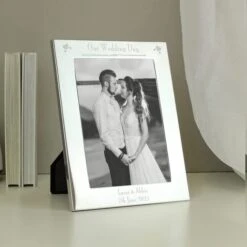 Personalised Decorative Our Wedding Day Silver Photo Frame -Chic Household Items 30908364 alt02