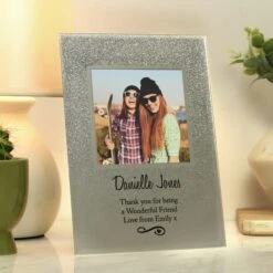 Personalised Heart And Swirl Glitter Glass Photo Frame -Chic Household Items 30908366 alt02