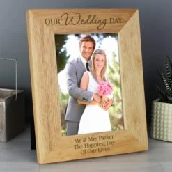 Personalised Our Wedding Day Wooden Photo Frame 10 Personalised Our Wedding Day Wooden Photo Frame -Chic Household Items 30908374 alt03