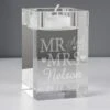 Personalised Mr And Mrs Glass Tealight Holder -Chic Household Items 30908379