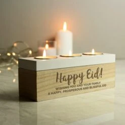 Personalised Free Text Triple Tealight Holder -Chic Household Items 30908381 alt05