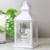 Personalised Mr And Mrs White Lantern -Chic Household Items 30908387