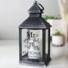Personalised Mr And Mrs Rustic Black Lantern -Chic Household Items 30908388