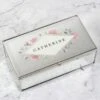 Personalised Floral Watercolour Mirrored Jewellery Box -Chic Household Items 30908393