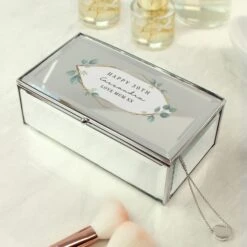 Personalised Botanical Mirrored Jewellery Box -Chic Household Items 30908394 alt03