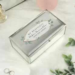 Personalised Botanical Mirrored Jewellery Box -Chic Household Items 30908394 alt04