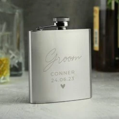 Personalised Wedding Party Hip Flask -Chic Household Items 30908396 alt03