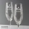 Personalised Hand Cut Mr And Mrs Pair Of Flutes In Gift Box -Chic Household Items 30908407