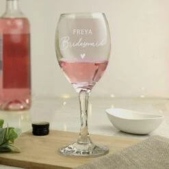 Personalised Bridesmaid Wine Glass -Chic Household Items 30908410 alt02