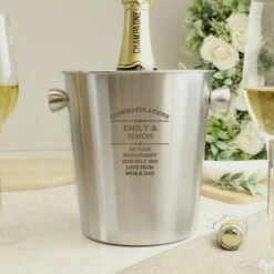 Personalised Diamond Stainless Steel Ice Bucket -Chic Household Items 30908435 alt02