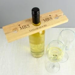 Personalised Married Couple Wine Glass And Bottle Holder -Chic Household Items 30908442 alt02