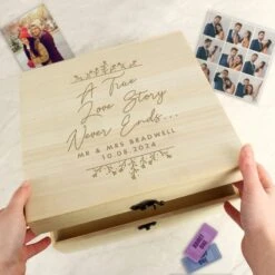 Personalised True Love Story Wooden Memory Box -Chic Household Items 30908447 alt02