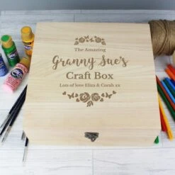 Personalised Any Role Floral Watercolour Wedding Large Memory Box -Chic Household Items 30908448 alt05