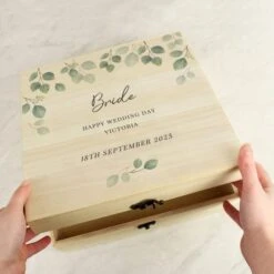 Personalised Botanical Wooden Memory Box -Chic Household Items 30908450 alt03