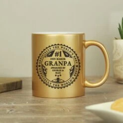 Personalised World's Best Gold Mug 14 Personalised World's Best Gold Mug -Chic Household Items 30913846 alt05