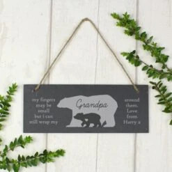 Personalised Bear Slate Door Plaque -Chic Household Items 30913870 alt02