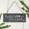 Personalised To The Moon And Back Hanging Slate Plaque