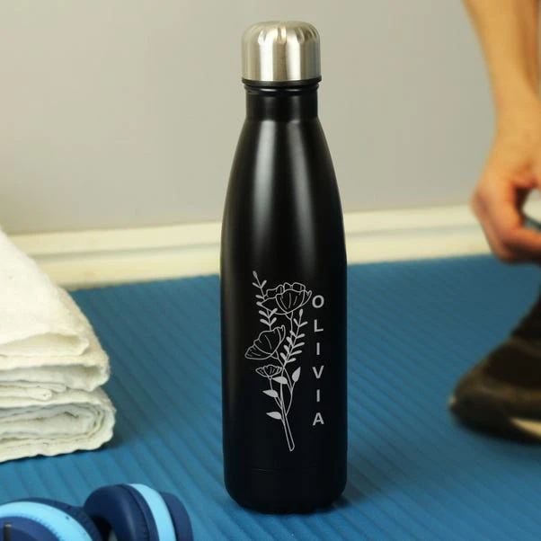 Personalised Floral Metal Insulated Drinks Bottle 8 Personalised Floral Metal Insulated Drinks Bottle - Image 6