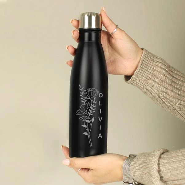 Personalised Floral Metal Insulated Drinks Bottle 11 Personalised Floral Metal Insulated Drinks Bottle - Image 9