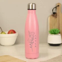 Personalised Floral Metal Insulated Drinks Bottle 14 Personalised Floral Metal Insulated Drinks Bottle -Chic Household Items 30930017 alt02