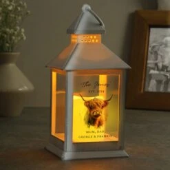 Personalised Highland Cow LED Lantern -Chic Household Items 30961269 alt03
