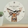 Personalised Watercolour Stag Wall Clock -Chic Household Items 30961271