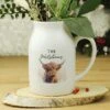 Personalised Highland Cow Flower Jug Vase -Chic Household Items 30961273