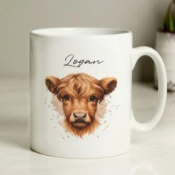 Personalised Boy Highland Cow Mug -Chic Household Items 30961284 alt02