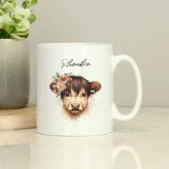 Personalised Girl Highland Cow Mug 10 Personalised Girl Highland Cow Mug -Chic Household Items 30961286 alt03