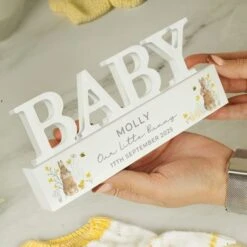 Personalised Spring Bunny Wooden Ornament -Chic Household Items 30985060 alt02