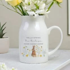 Personalised Spring Bunny Jug Vase -Chic Household Items 30985075 alt02