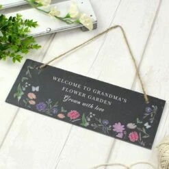 Personalised Wild Flowers Slate Garden Sign -Chic Household Items 30985077 alt03