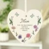 Personalised Wild Flowers Wooden Heart -Chic Household Items 30985079