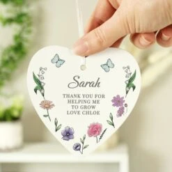 Personalised Wild Flowers Wooden Heart -Chic Household Items 30985079 alt03