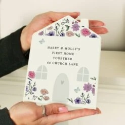 Personalised Wild Flowers Wooden House Ornament -Chic Household Items 30985099 alt02