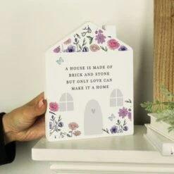 Personalised Wild Flowers Wooden House Ornament -Chic Household Items 30985099 alt03