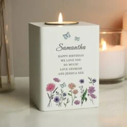 Personalised Wild Flowers Tealight Holder -Chic Household Items 30985103 alt02