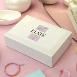 Personalised Birth Flower Wooden Jewellery Box -Chic Household Items 30985104 alt03