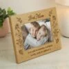 Personalised Wild Flowers Oak Finish Photo Frame -Chic Household Items 30985105